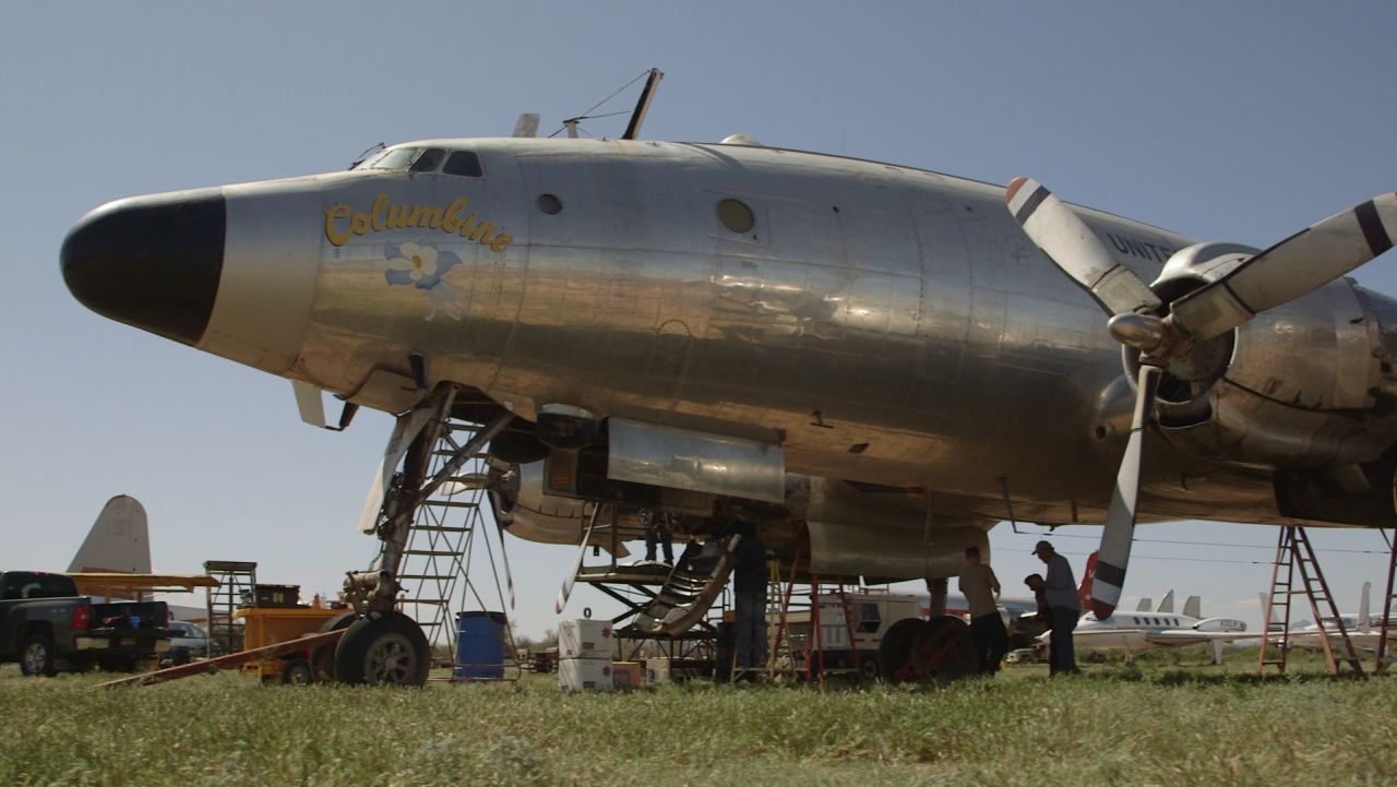 This it the first-ever Air Force One, the Columbine II. It carried President Dwight D. Eisenhower around the world from 1953-54 and is now baking in the Arizona desert.