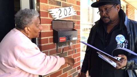 Reginald Rounds speaks with Claudette Neil about voting for Bob Hudgins in Tuesday's election.