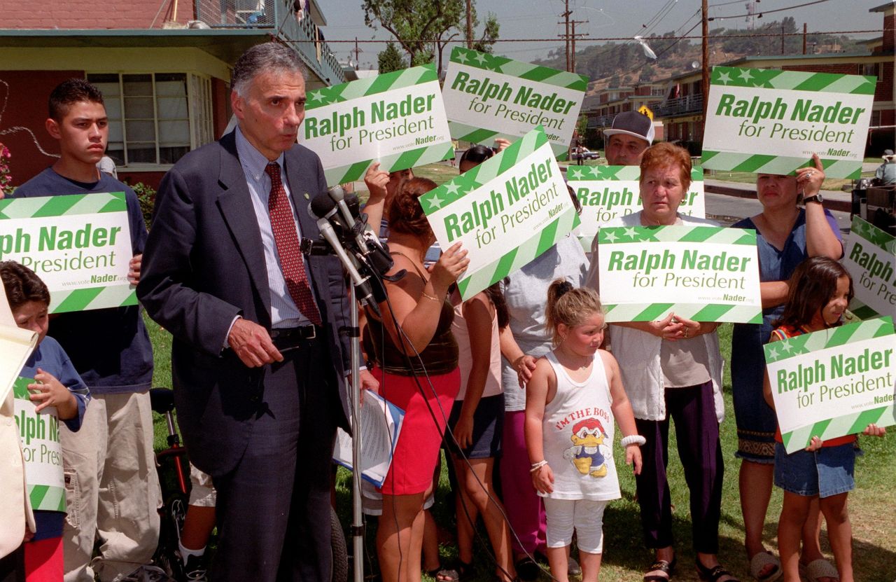 In 2000, Ralph Nader ran on: "Government Of, By, and For the People ... Not the Monied Interests."