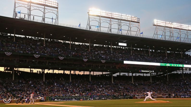 Jon Lester of the Chicago Cubs throws the ball to Matt Carpenter of the St. Louis Cardinals during the first game of the Major League Baseball season, which the visiting Cardinals won 3-0 on Sunday, April 5.