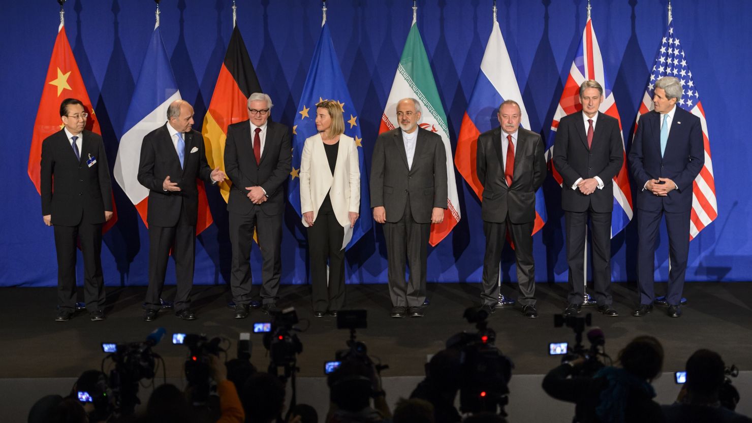 Representatives of Iran and officials from China, France, Germany, the European Union, Russia, the UK and the US announced their framework deal in 2015.