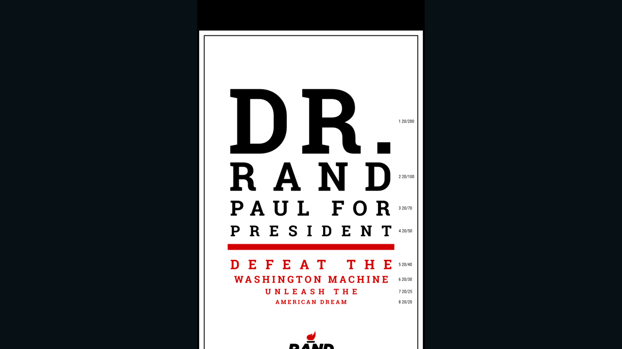 A poster from the Rand Paul for President campaign. 