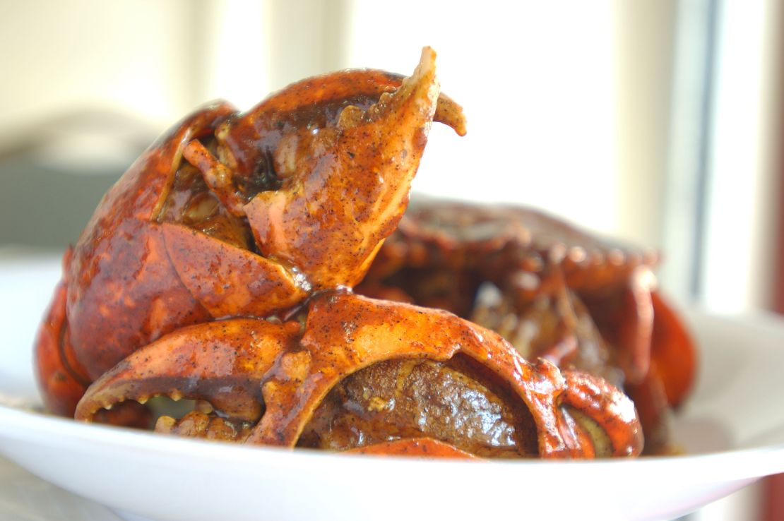 Chili crab, Singapore's de facto national seafood dish.