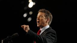 Sen. Rand Paul (R-KY) delivers remarks while announcing his candidacy for the Republican presidential nomination during an event at the Galt House Hotel on April 7, 2015 in Louisville, Kentucky.