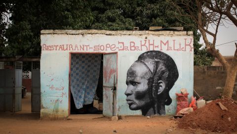 Not everyone she comes into contact with in Senegal feels positive about her work, she says."They're not used to street art," she acknowledges. "They're more used to images related to religion. They don't really care for art."