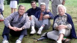 George H.W. Bush was elected president in 1988, and his son George W. Bush was elected in 2000. Now, the son of the 41st president and the brother of the 43rd, former Florida Gov. Jeb Bush, is campaigning to become the nation's 45th president. Pictured from left to right, George W. Bush, Jeb Bush, George H. W. Bush and Barbara Bush.