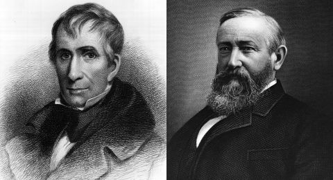 William Henry Harrison's tenure as the nation's ninth president didn't last long. But his grandson, Benjamin Harrison (right), did serve a full four-year term as the 23rd president, serving in the late 1800s.