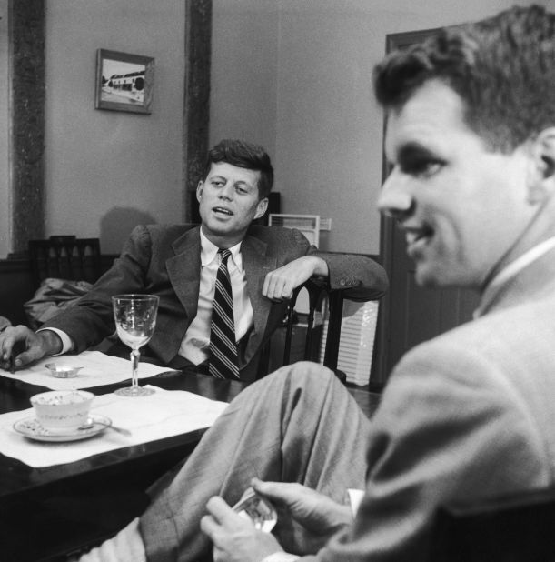 John F. Kennedy (left) is the best-known member of the massively influential Democratic political clan. But his younger brother and attorney general, Robert Kennedy, sought the party's 1968 nomination before being assassinated, too. Their brother Ted Kennedy challenged incumbent President Jimmy Carter in the 1980 Democratic primary.