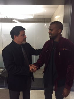 Kanye West (right) and Daniel Ramos (left)