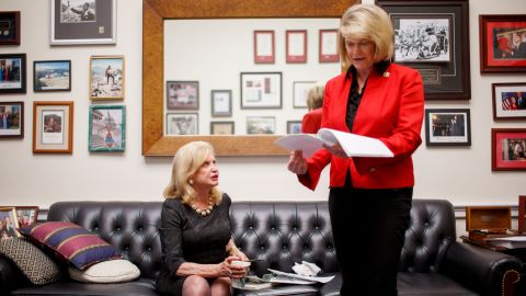 Rep. Carolyn Maloney, left, has been fighting to pass the Equal Rights Amendment for nearly 20 years. This time, though, the New York Democrat has an unlikely ally: Rep. Cynthia Lummis, a conservative Republican from Wyoming. The last time the ERA had traction was in the 1970s and early '80s. Click through the gallery to see other key politicians who have fought for the ERA through the decades: