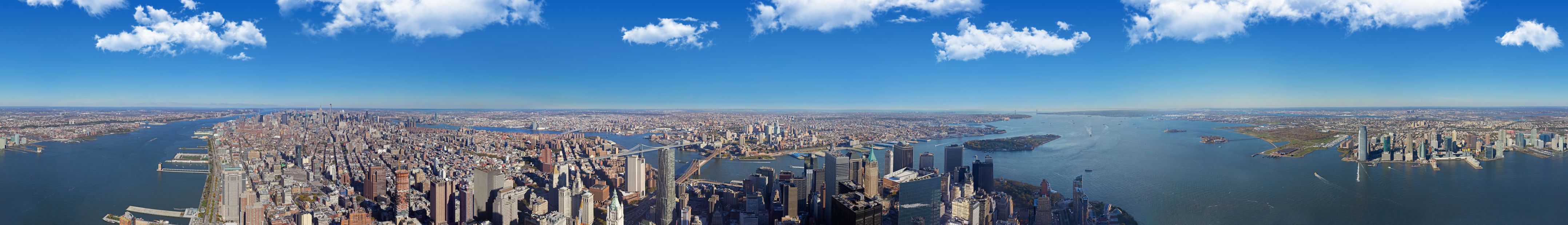 This 360 panoramic shot taken from the One World Trade Center building offers a preview of what visitors to the observatory can expect. 