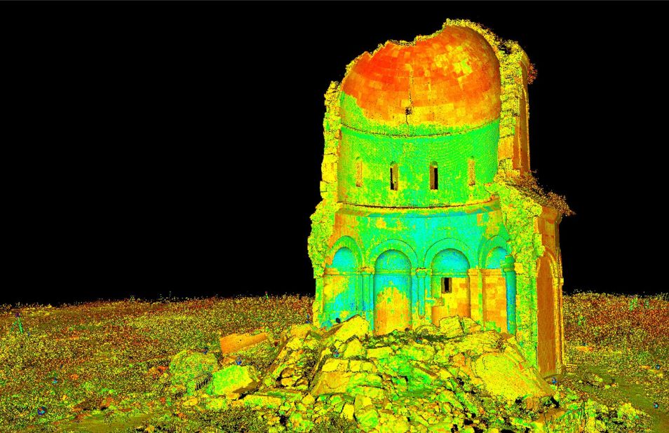 A dilapidated tower from a medieval Armenian kingdom, Bagratid, now in Eastern Turkey.