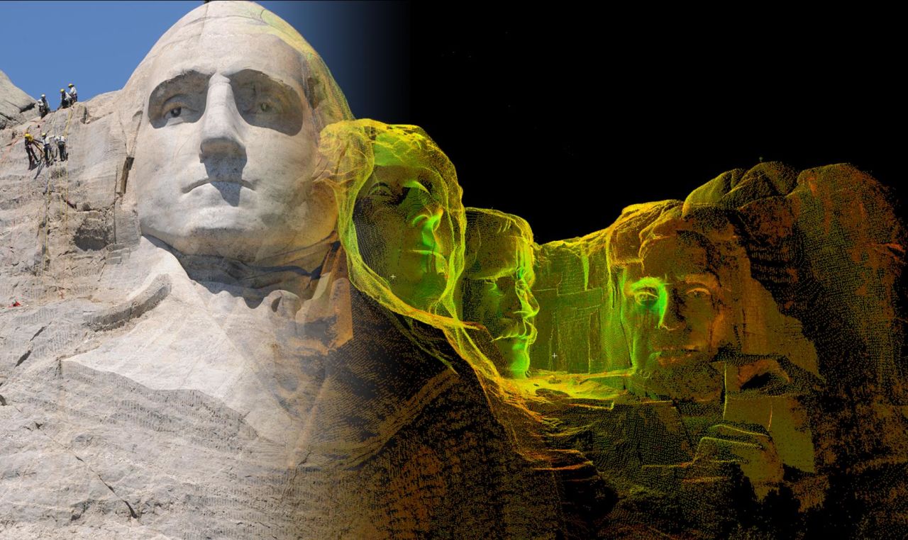 The Mount Rushmore National Memorial is one of the monuments that CyArk has digitally captured using 3D laser scanning.