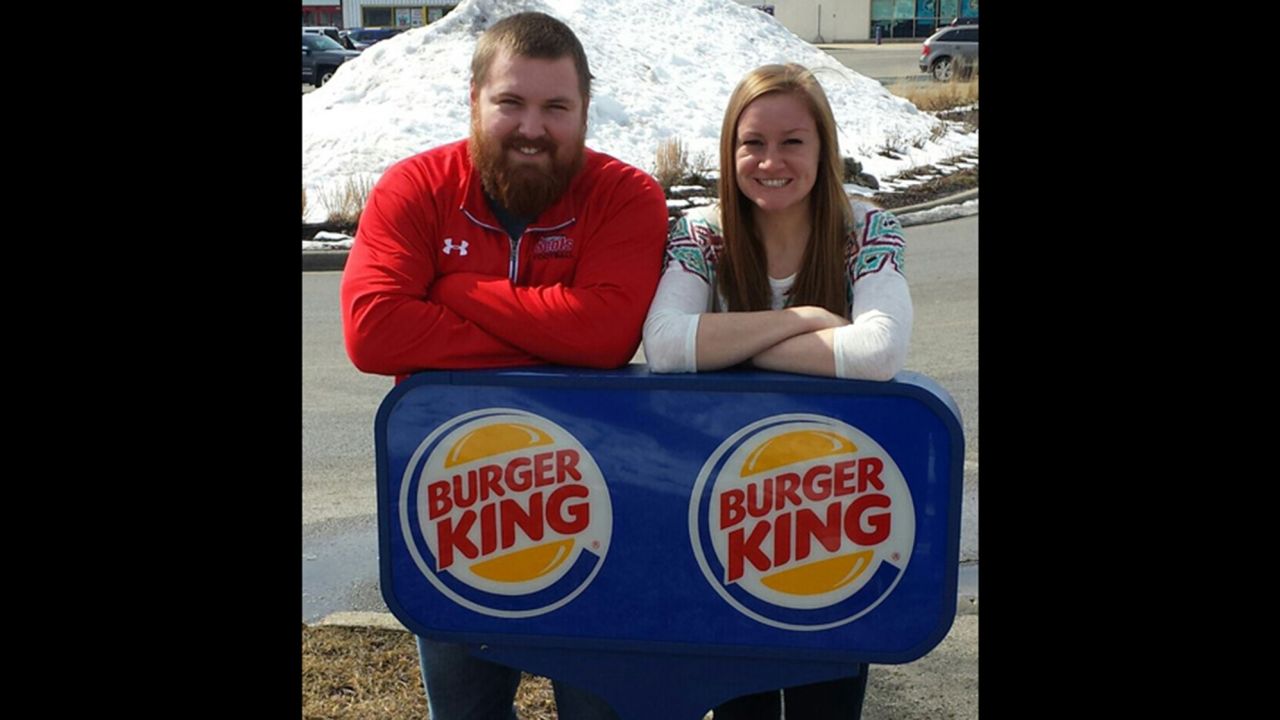 Joel Burger and Ashley King's punny engagement photo went viral.