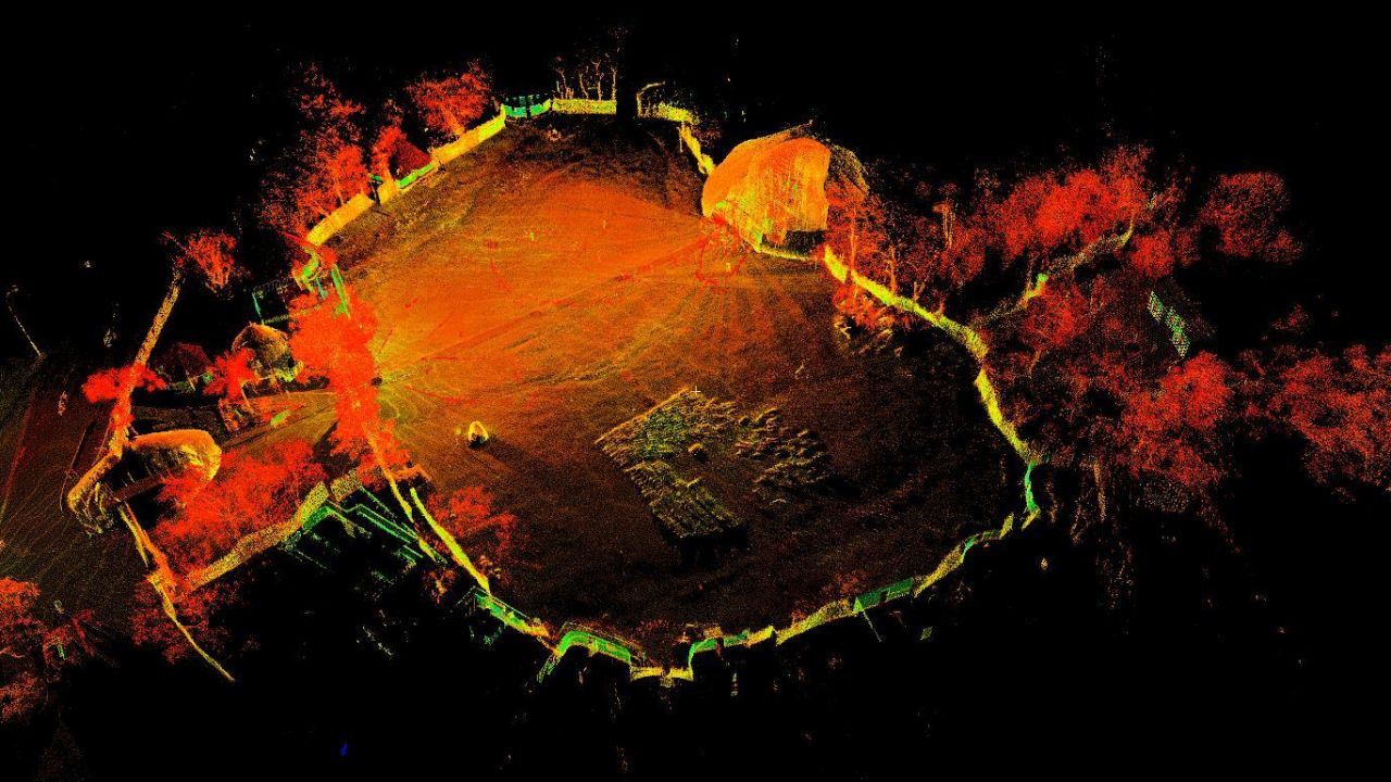 The Royal Tombs at Kasubi, recreated with laser data