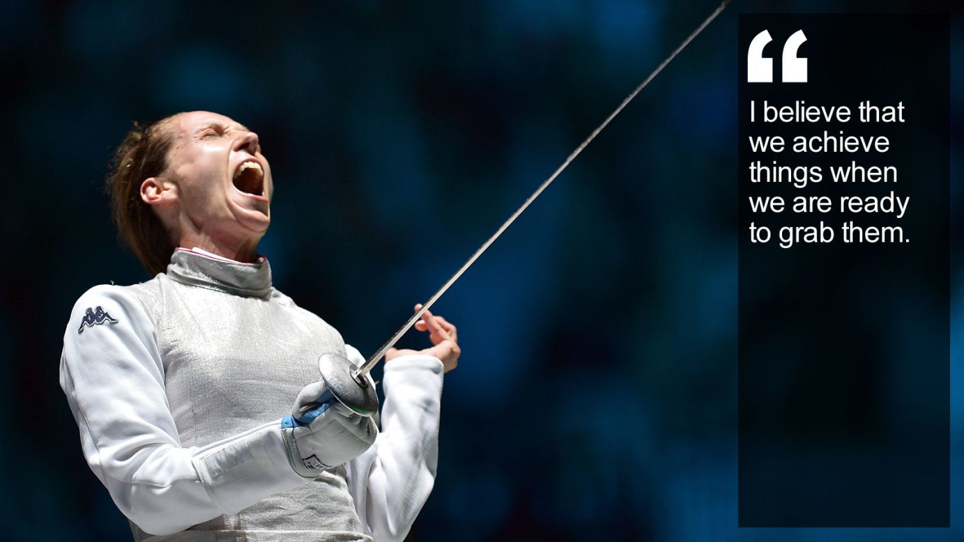 Olympic fencing champion, politician and proud mom -- the woman known as "Cobra" has a balletic grace married to razor-sharp reflexes. <a href="https://www.cnn.com/2015/04/22/sport/valentina-vezzali-fencing-olympics-italy/index.html" target="_blank">Read more</a> 