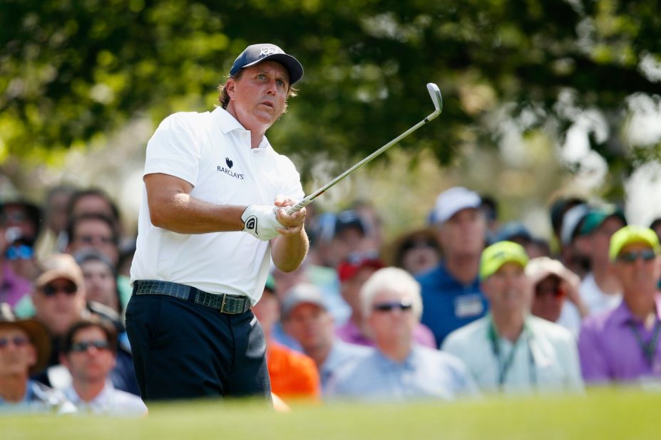 Veteran Phil Mickelson, aiming to join Woods in winning four Green Jackets at Augusta, bounced back from successive bogeys with an eagle-three at the par-five eighth hole. He finished two-under 70 to be tied for 12th.