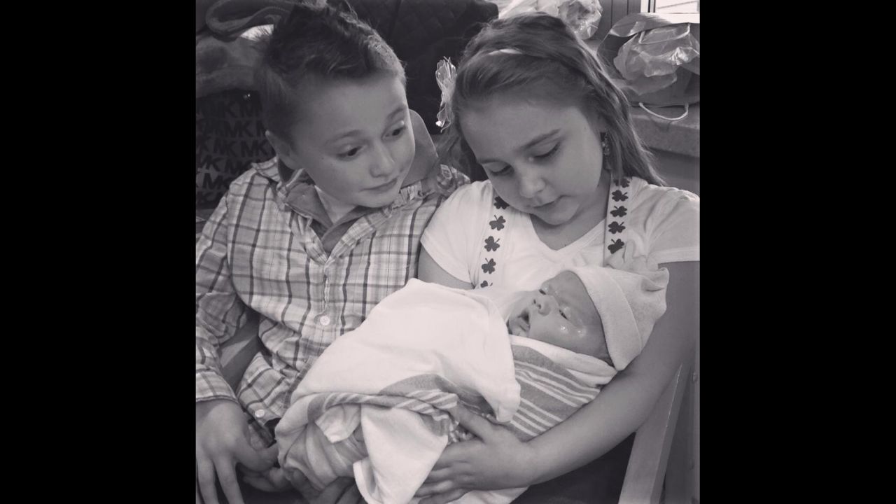 "They came into the hospital room and were so overwhelmed with happiness and love. My son had tears in his eyes and my daughter couldn't stop kissing her new baby brother." -- <a href="http://ireport.cnn.com/docs/DOC-1231904">Stephanie Kucmerowski</a>, Hamlin, New York