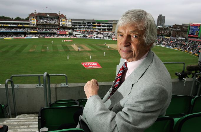 Richie Benaud looks on during day four cricket match between England and Australia on September 1, 2005 in London, England.
