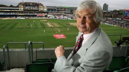 Richie Benaud looks on during day four of the Fifth npower Ashes Test match between England and Australia at the Brit Oval on September 11, 2005 in London, England.