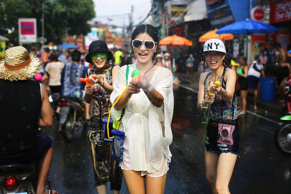Unfortunately, some alcohol-fueled Songkran revelers have been known to get overly touchy-feely with the ladies, so be on guard for wandering hands when you're out playing.