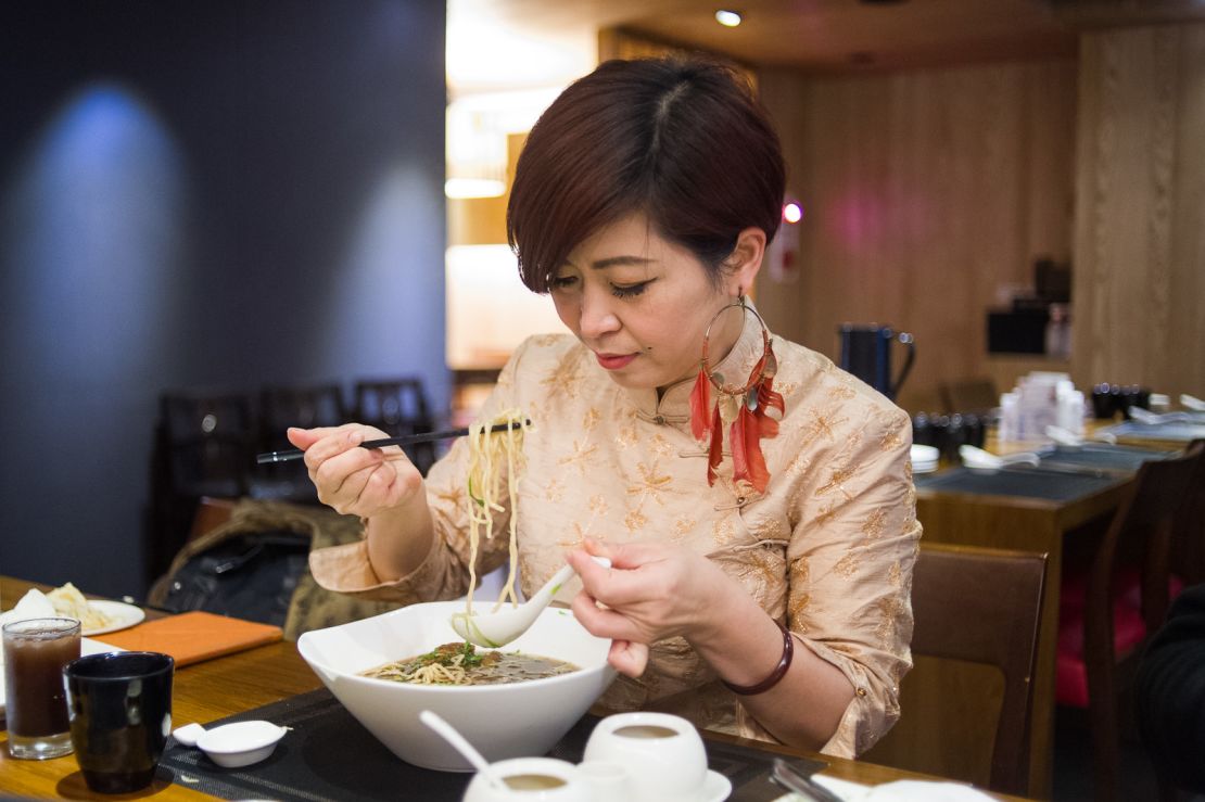 Pin Chuan Lan's beef noodle soup with U.S. rib-eye steak is a meal on its own.