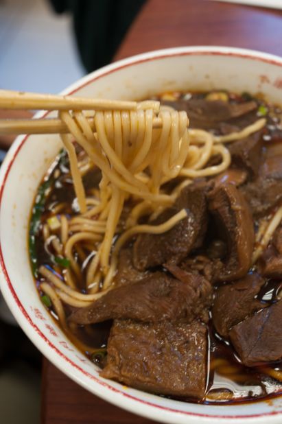 Yong Kang's noodles, made with Sichuan-style spicy red broth, include Australian beef as the main cuts.