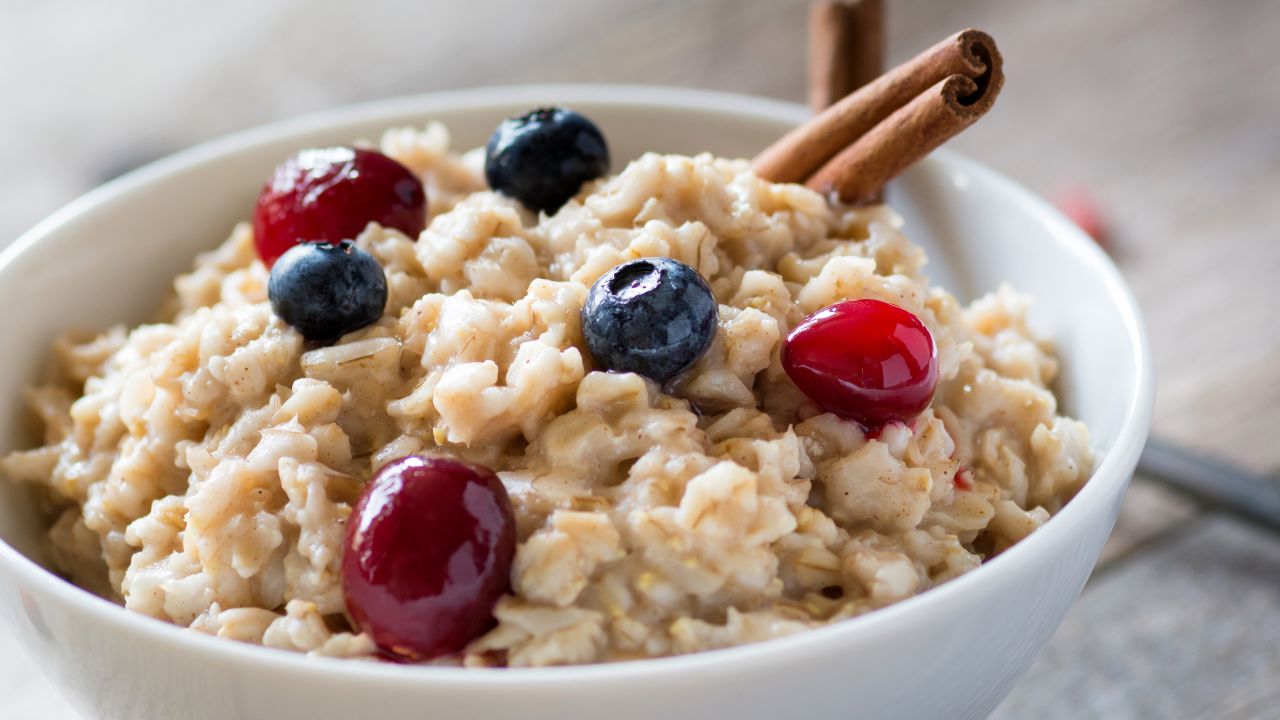 Craving carbohydrates when you're stressed? Reach for oatmeal rather than a doughnut. It can help your brain produce serotonin without adding a spike to your blood sugar.