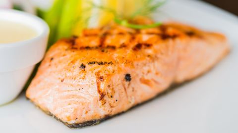 Polyunsaturated fat, the "good" fat, is found in fatty fish like salmon and in some vegetable oils.