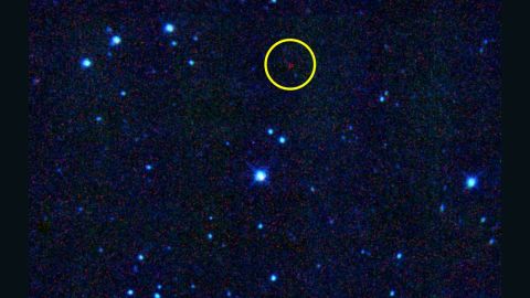The red dot is an infrared photo of Malala's asteroid.