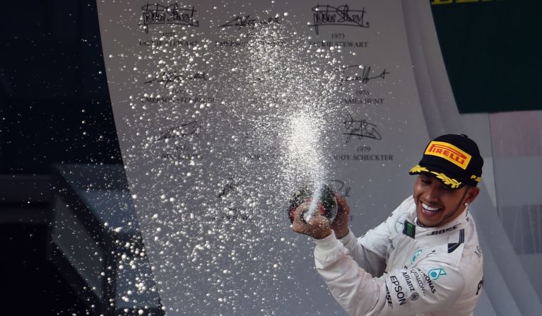 Hamilton again converted pole position to victory in Shanghai April 12, <a target="_blank">but was accused by teammate Rosberg of racing slowly on purpose to harm the German's chances.</a>