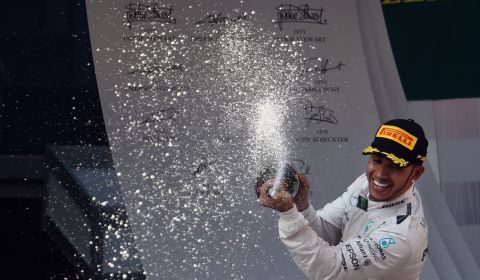 Hamilton again converted pole position to victory in Shanghai April 12, <a href="https://www.cnn.com/2015/04/12/motorsport/chinese-grand-prix-2015/index.html" target="_blank">but was accused by teammate Rosberg of racing slowly on purpose to harm the German's chances.</a>