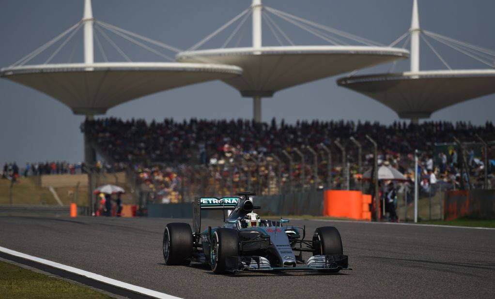 Hamilton extended his lead to 13 points over Vettel ahead of the next race in Bahrain, having won at Shanghai for the fourth time in his career. 