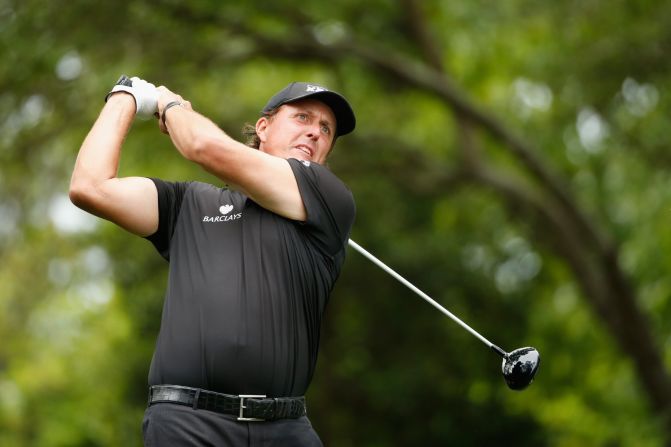 Phil Mickelson, of the United States, made $50.8m. He's pictured in action during the 2015 Masters at Augusta.