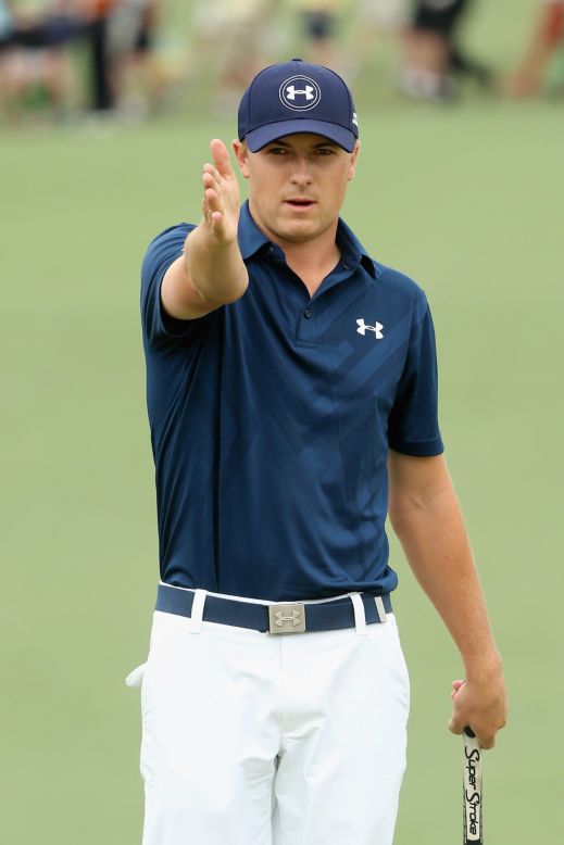 Jordan Spieth, seeking to become the second-youngest winner of the Masters, took a four-shot lead into Sunday's final round. The 21-year-old birdied two of his first three holes before dropping a shot at the fifth.