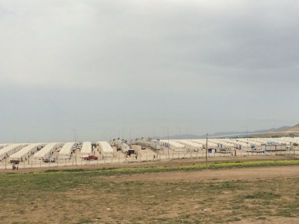 The Shariya camp opened six months ago and now 4,000 tents line the dusty ground, providing shelter to thousands of refugees. 