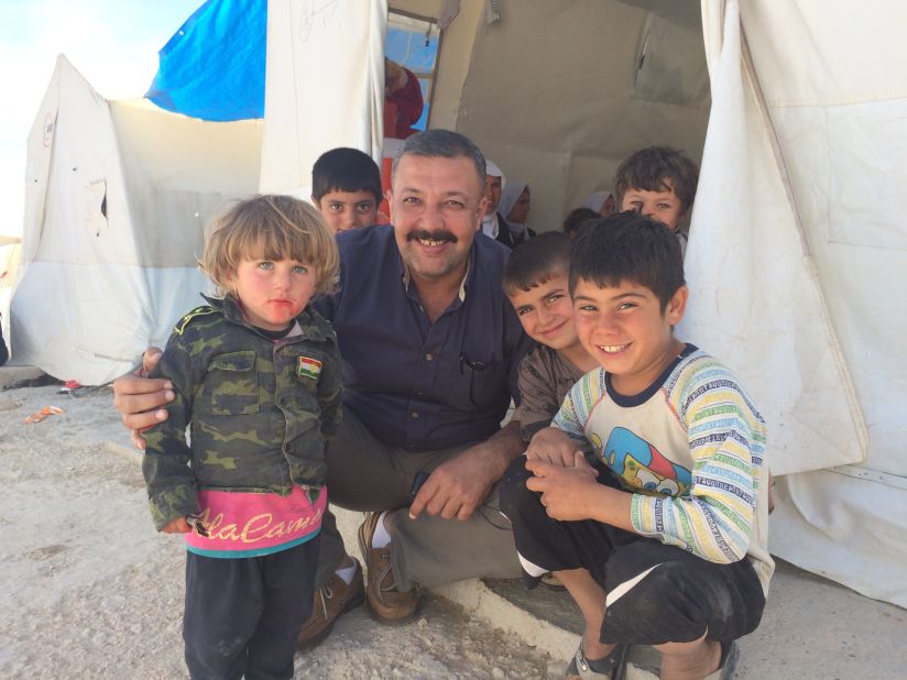 Despite everything they've been through, some Yazidi refugees find a reason to smile.  