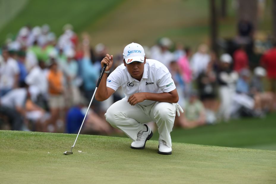 Japan's Hideki Matsuyama leaped up the leaderboard to a tie for fourth after his 13th hole, where he made an eagle-three after birdies at eight, 10 and 11. 