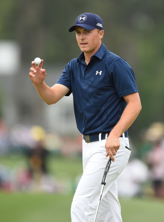 Jordan Spieth extended his Masters lead to six shots at the 10th hole Sunday with a record 26th birdie this week, surpassing Phil Mickelson's 2001 milestone.