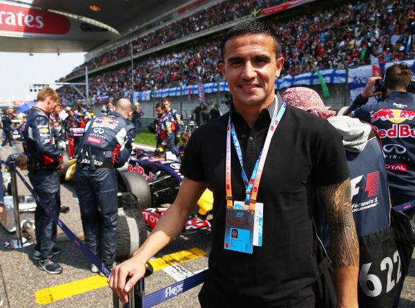 After making a documentary with Chinese kung fu fighting superstar Jackie Chan, Australian soccer player Tim Cahill also soaked up the atmosphere of F1's Chinese Grand Prix -- where the cars were fast as lightning.