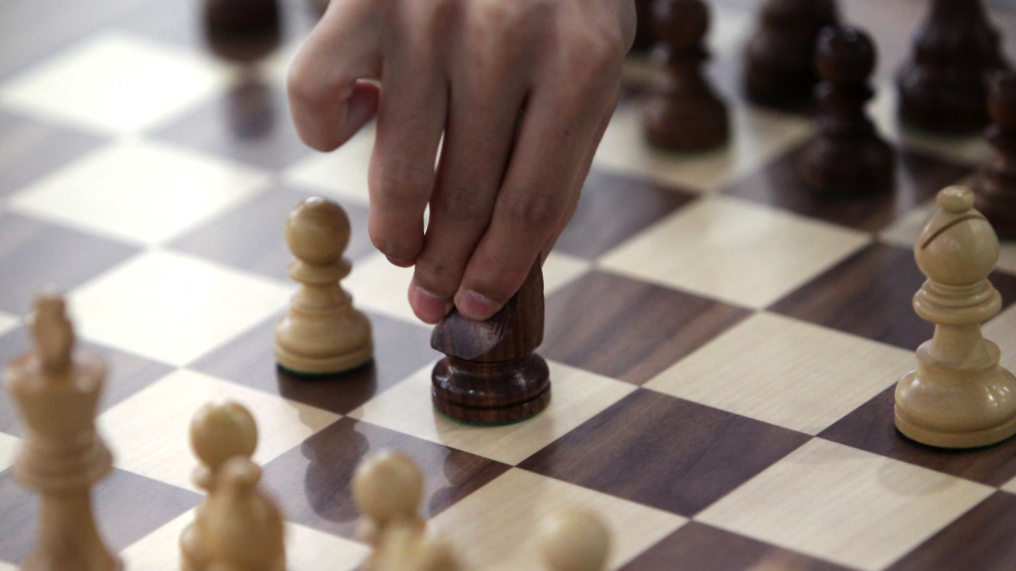 A chess player competes at the Yonsei International Campus on July 1, 2013 in Incheon, South Korea. 