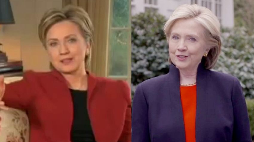 HIllary Clinton in 2008 versus 2016 campaign
