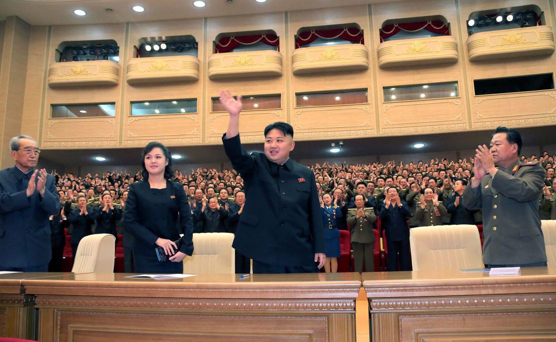 Kim Jong Un and his wife Ri Sol Ju, seen in 2013.