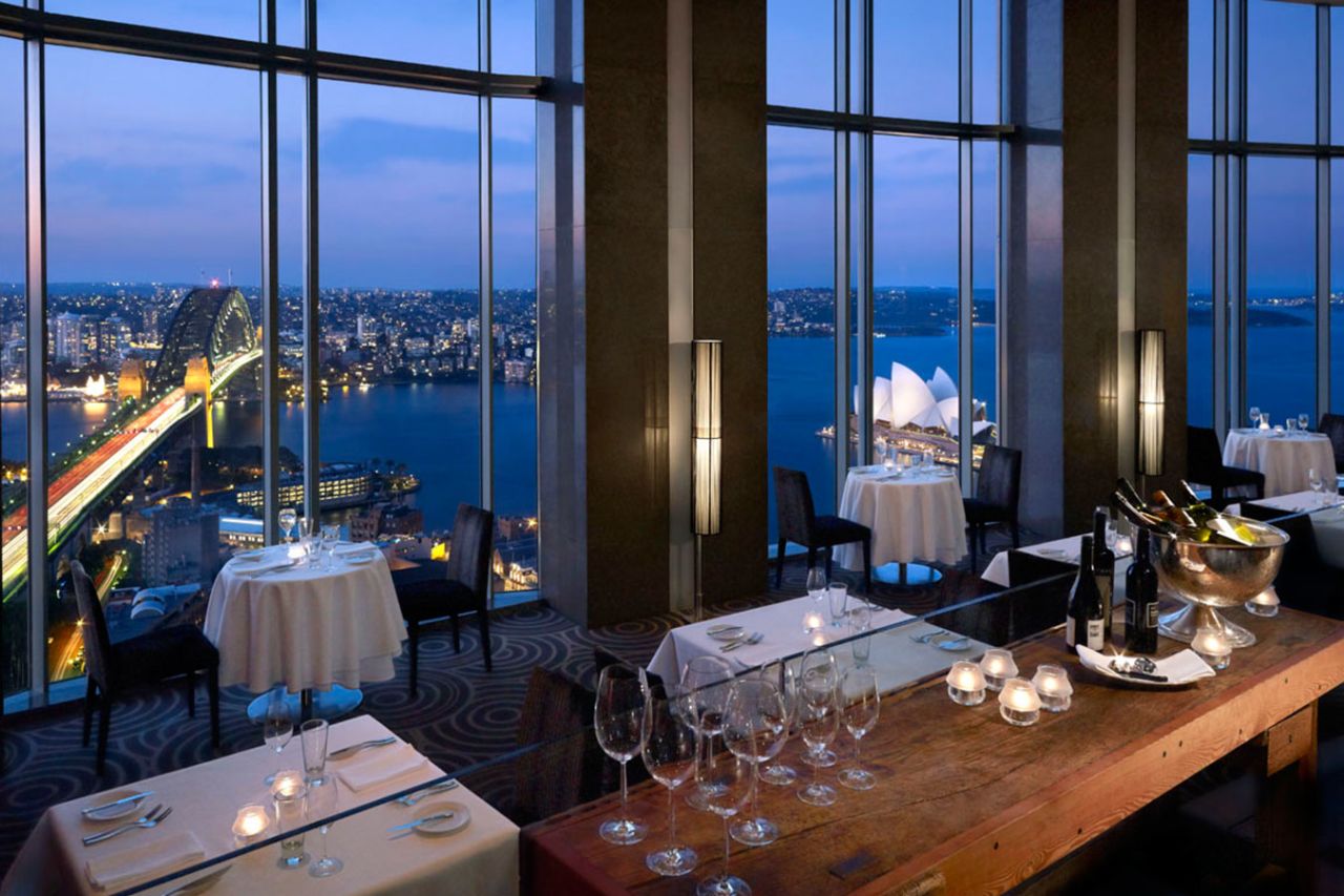 Blu Bar is way up on the 36th floor of the Shangri-La.