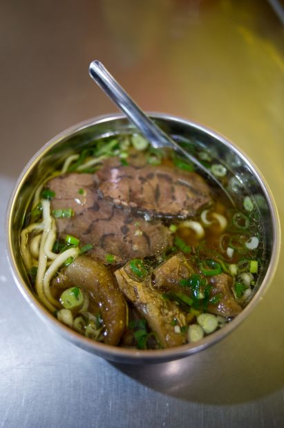 The beef broth in the noodles at Lin Dong Fang contains a secret ingredient used in traditional Chinese medicine.