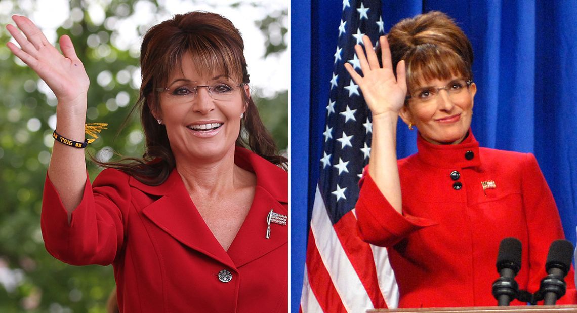 Actress Tina Fey's parody of Sarah Palin became a favorite during the 2008 presidential election. 
