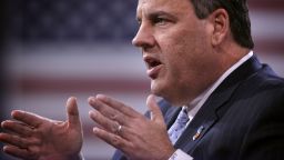 New Jersey Governor Chris Christie participates in a discussion during the 42nd annual Conservative Political Action Conference (CPAC) February 26, 2015 in National Harbor, Maryland. Conservative activists attended the annual political conference to discuss their agenda.