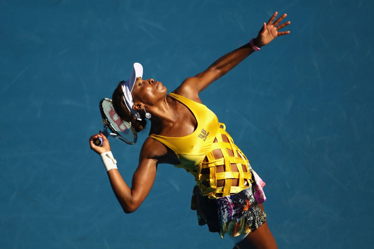 When it comes to on-court fashion, there's just no beating the Williams sisters -- as exemplified by Venus' eye-popping lattice top at the Australian Open in 2011.<br />"I think Venus and Serena have both said: 'If you look good, you'll play good,'" says Rothenberg.<br />"That said, if you're going to wear something bold, you want to have the talent to pull it off. Everything looks better when you're winning."