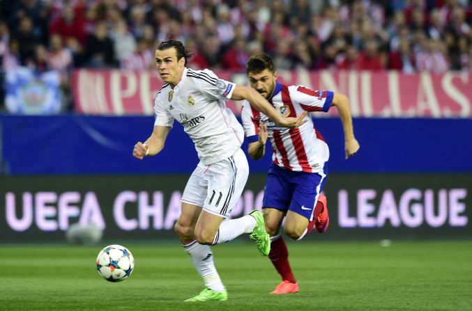 Real Madrid's Gareth Bale raced through the Atletico defense early on but his effort was saved by Jan Oblak.