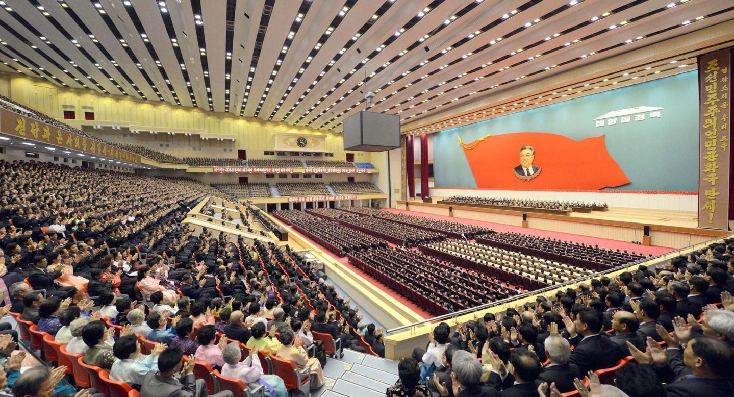 On April 14, thousands packed the Pyongyang Indoor Stadium to celebrate what would have been Kim's 103rd birthday.